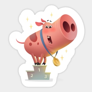 Piggy winner Sticker